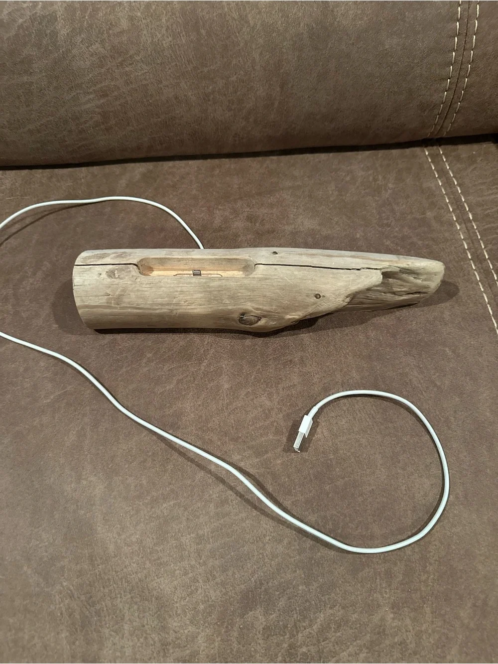 Driftwood iPhone Charging Dock